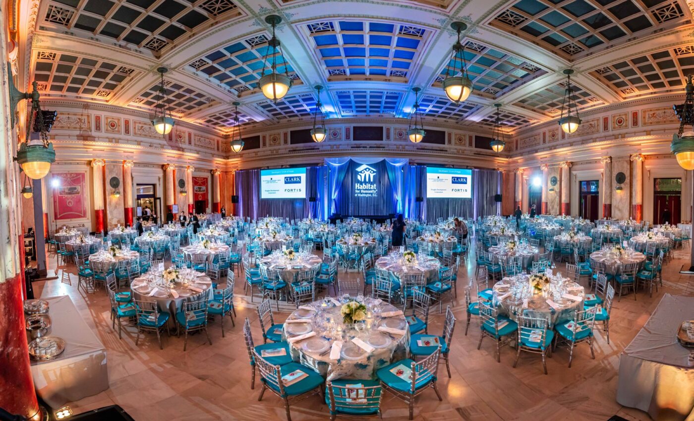 Union Station set up for a Habitat for Humanity gala.