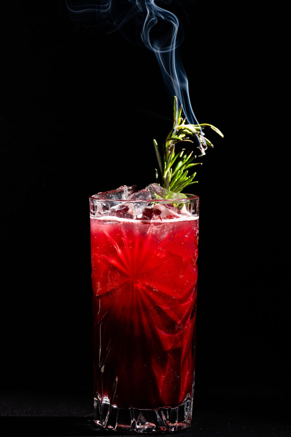 Blueberry Patch mocktail with smoke